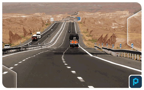 عبور کامیون در محور آزادراه زنجان تبریز
